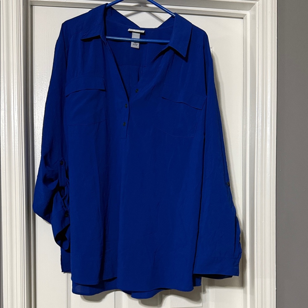 Catherines Vibrant Blue Women's Blouse